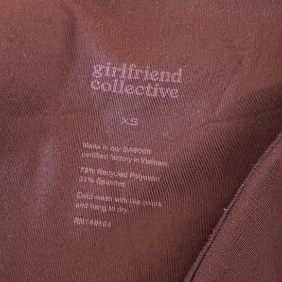 Girlfriend Collective Maroon Compressive High-Rise Legging, Size XS - Picture 6 of 8